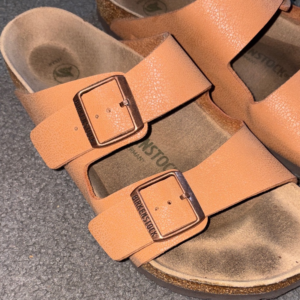 Birkenstock Double Buckle Two-Strap Sandals in Tan - Picture 2 of 4